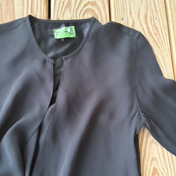 Rag & Bone cross over blouse Black silk - Picture 5 of 9
